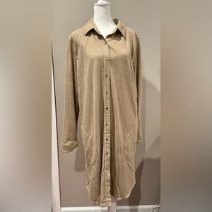 Casa Cabana Long Button Down Shirt Dress
